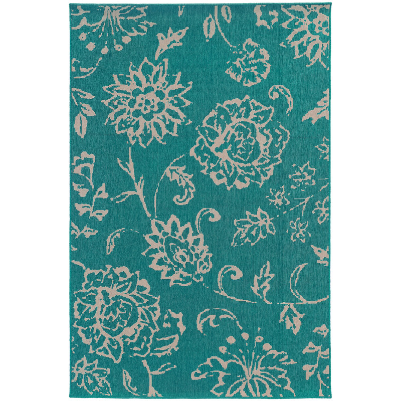 Tommy Bahama Home Seaside Teal/Beige Area Rug & Reviews Wayfair
